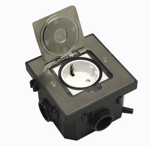 Лючок 2 модуля никель